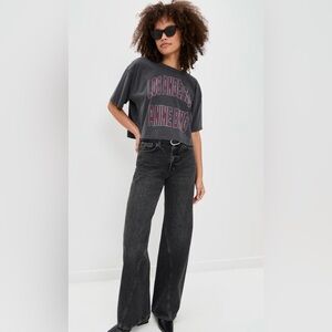 NEW 🆕 Anine Bing Cropped Los Angeles Crew Neck Top, size Medium